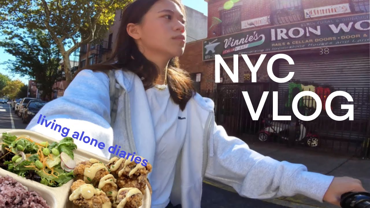 （ENG)🇺🇸留學日記| 23歲在紐約的獨居的一天（打網球、愛上騎腳踏車）// NYC living alone diaries