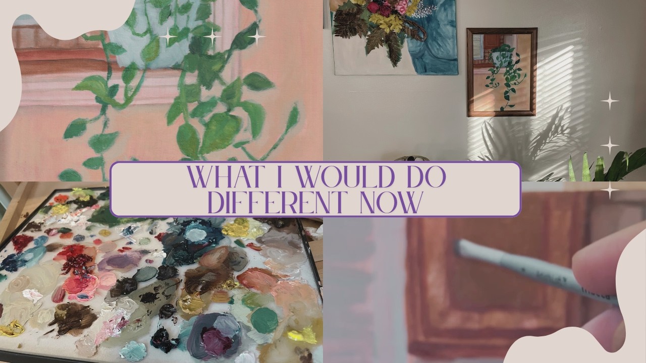Reflecting on my old painting as you watch me paint it