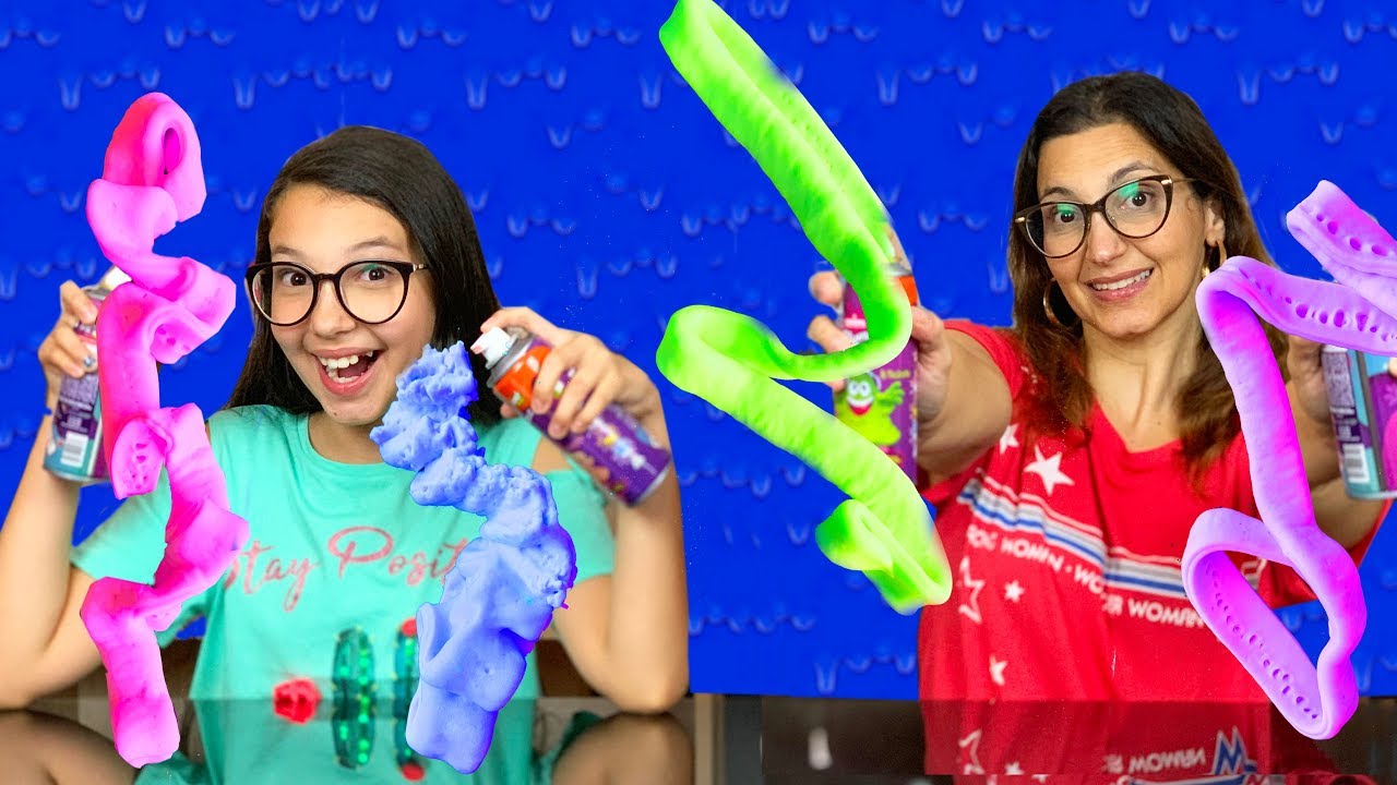 FAZENDO SLIME COM ESPUMAS COLORIDAS | Luluca