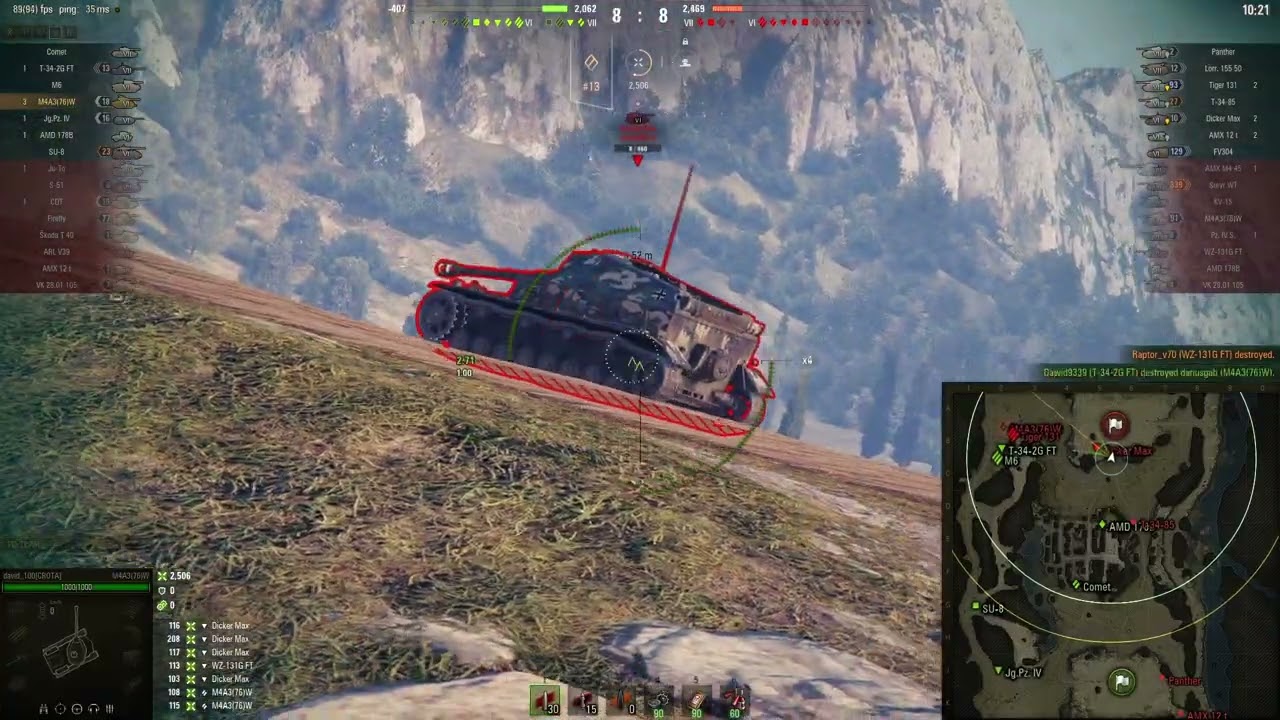 World of Tanks: M4A3(76)W gameplay on Abbey – Of course a decent game while struggling on a laptop