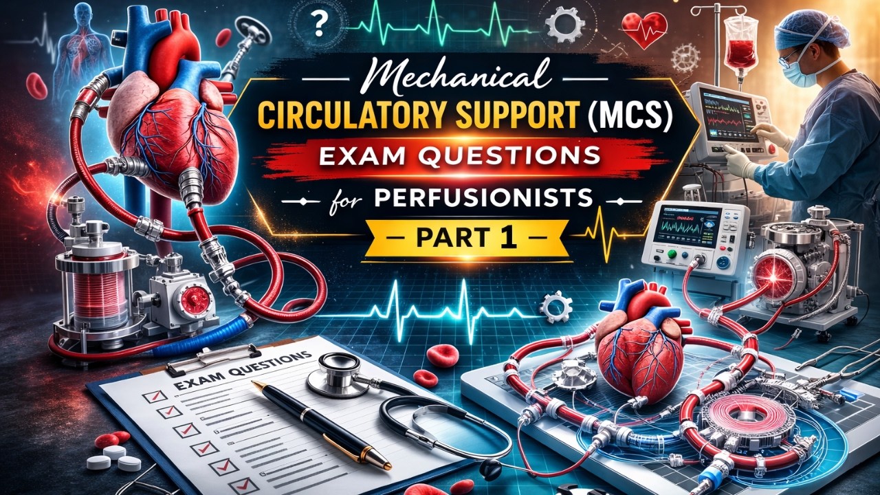 Mechanical Circulatory Support MCS Exam Questions for Perfusionists Part 1 #cardiology #education