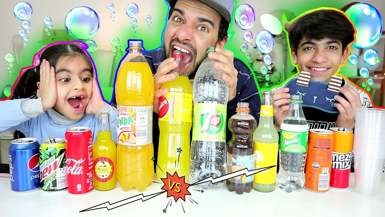 تحدي تذوق ومعرفة المشروبات الغازية بين زينب ورضا والخاسر؟ Soda Taste Test Challenge