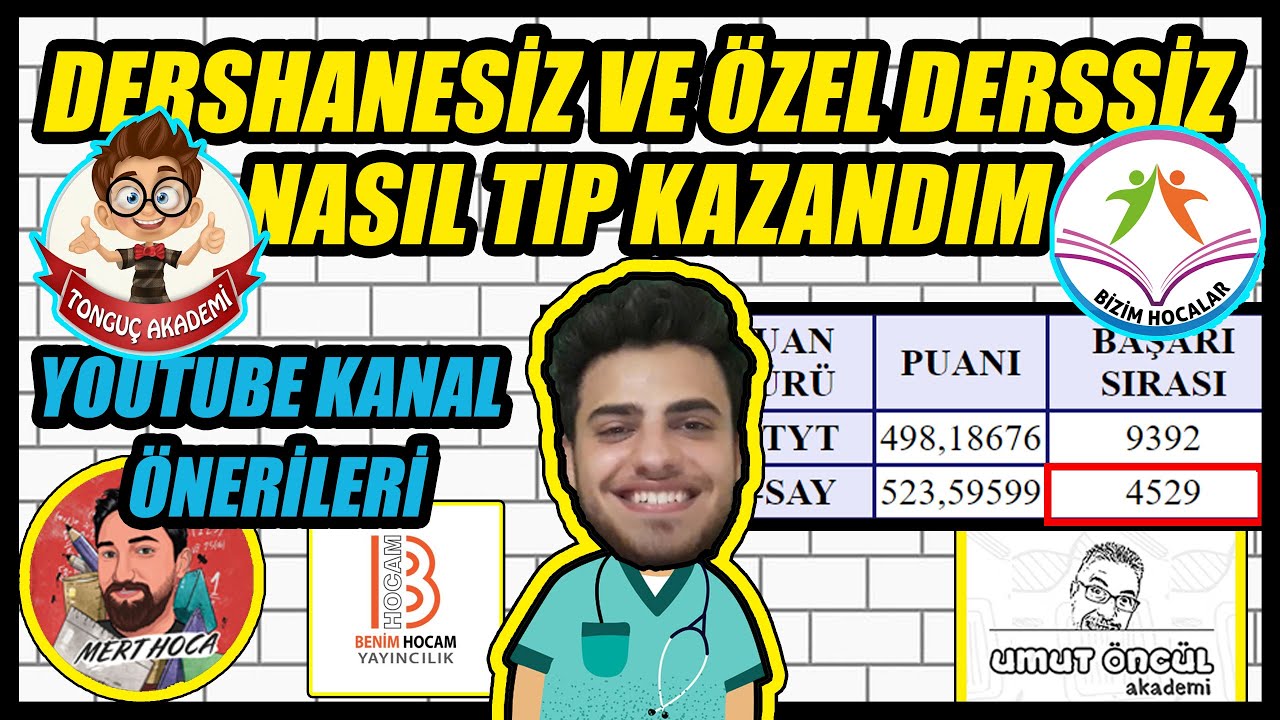 Youtube Ders Kanalı Önerileri Nasıl Dershanesiz Ve Özel Derssiz Tıp Kazandım #yks2022 #yks2022tayfa