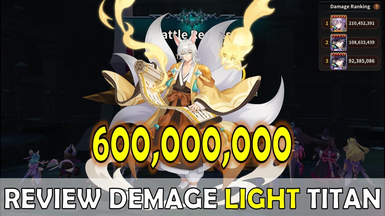 REVIEW DEMAGE VERSUS LIGHT TITAN! 600 MILLION DEMAGE!! [ MONSTER SUPER LEAGUE ]