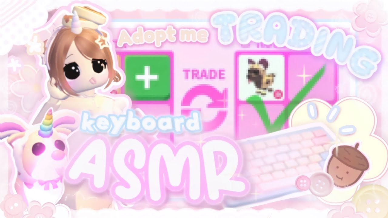 ⟡ keyboard ASMR TRADING! Adopt me! #adoptme #roblox 