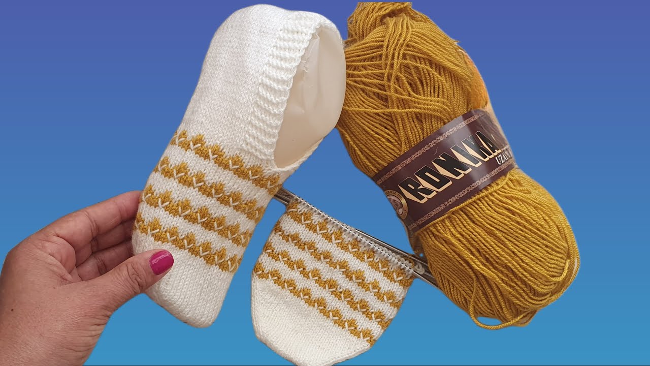 Easy crochet 💯 Training short socks/اموزش بافت پاپوش بسیار ساده و اسان