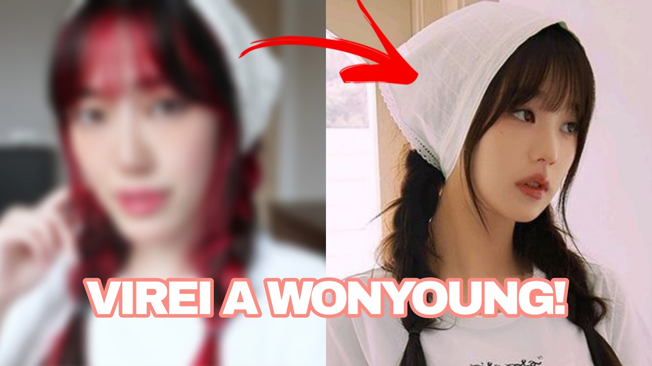 VIREI A WONYOUNG POR UM DIA | Make + Penteado + Look
