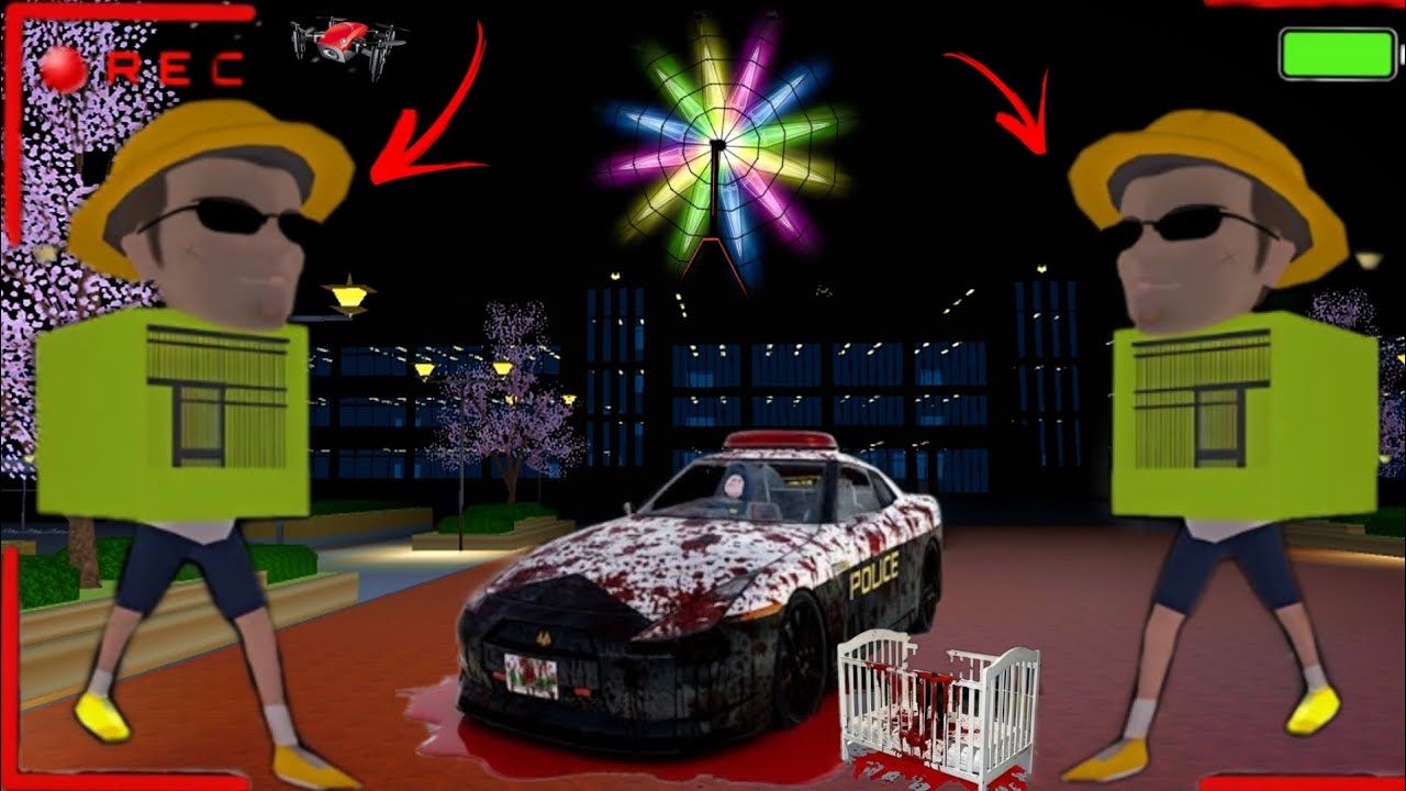Yuta Mio P@nicked CCTV Recorded a Mysterious Blood -Stained Police Car 😱| SAKURA School Simulator👺