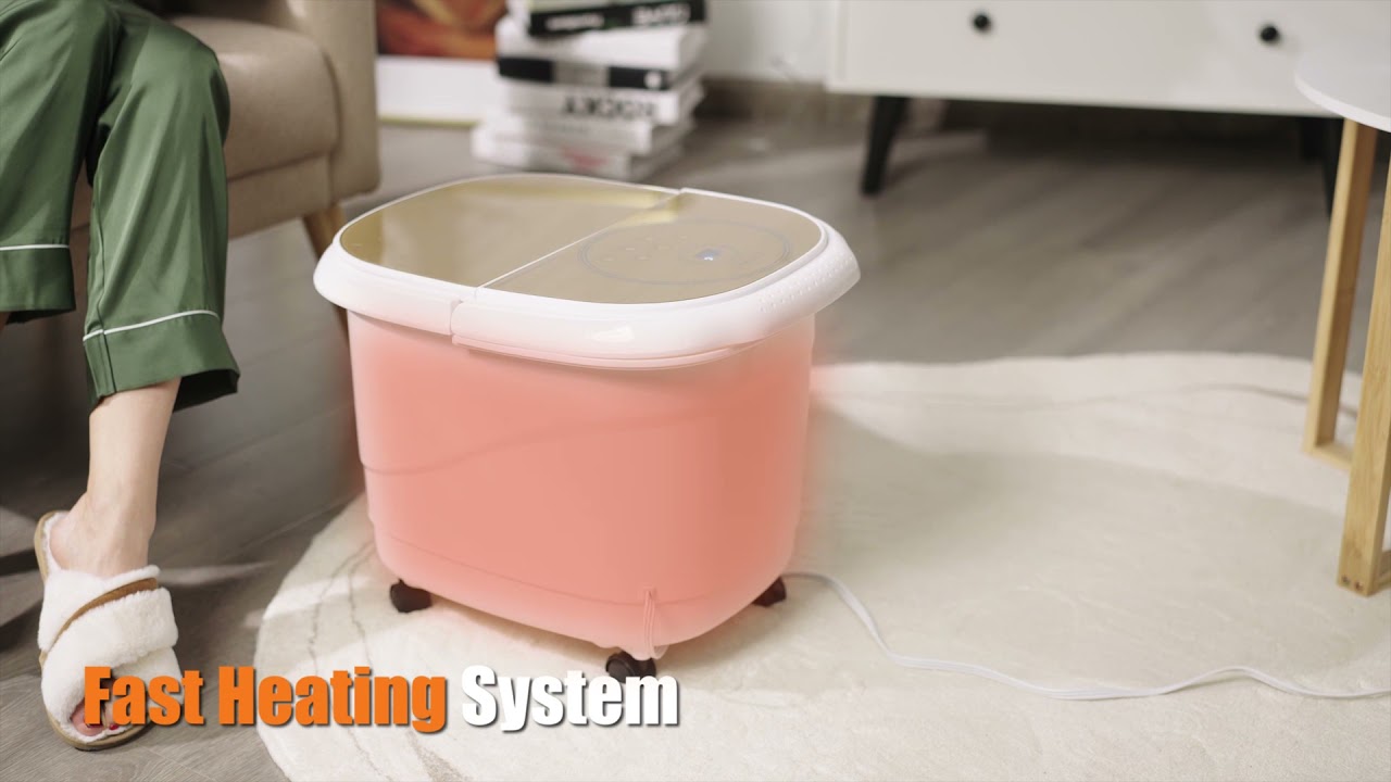 Costway Foot Spa Bath Massager with 3-Angle Shower
