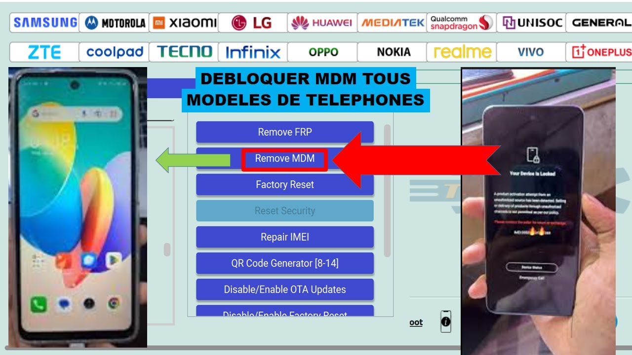 TSM TOOL PRO : débloquer MDM, Anti crack, IT admin , FRP tous modèles de téléphones facilement