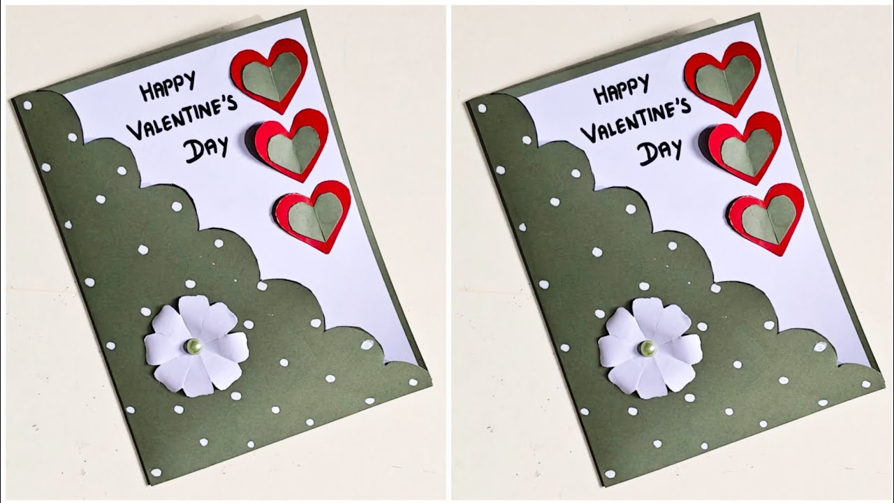 DIY easy valentine's day greeting card /last minute valentine's day card /happy valentine's day card