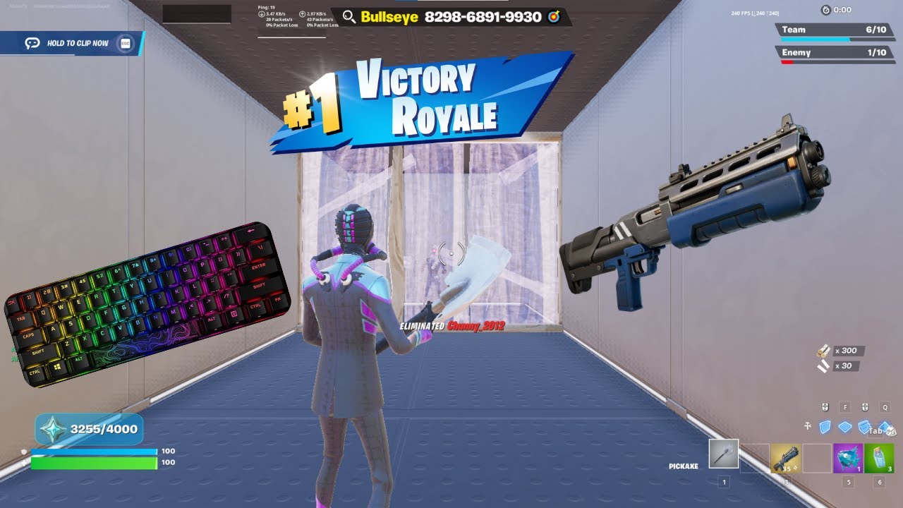 Fortnite 1v1 Piece Control On PC | Keyboard & Mouse Gameplay | 240 FPS | 4K