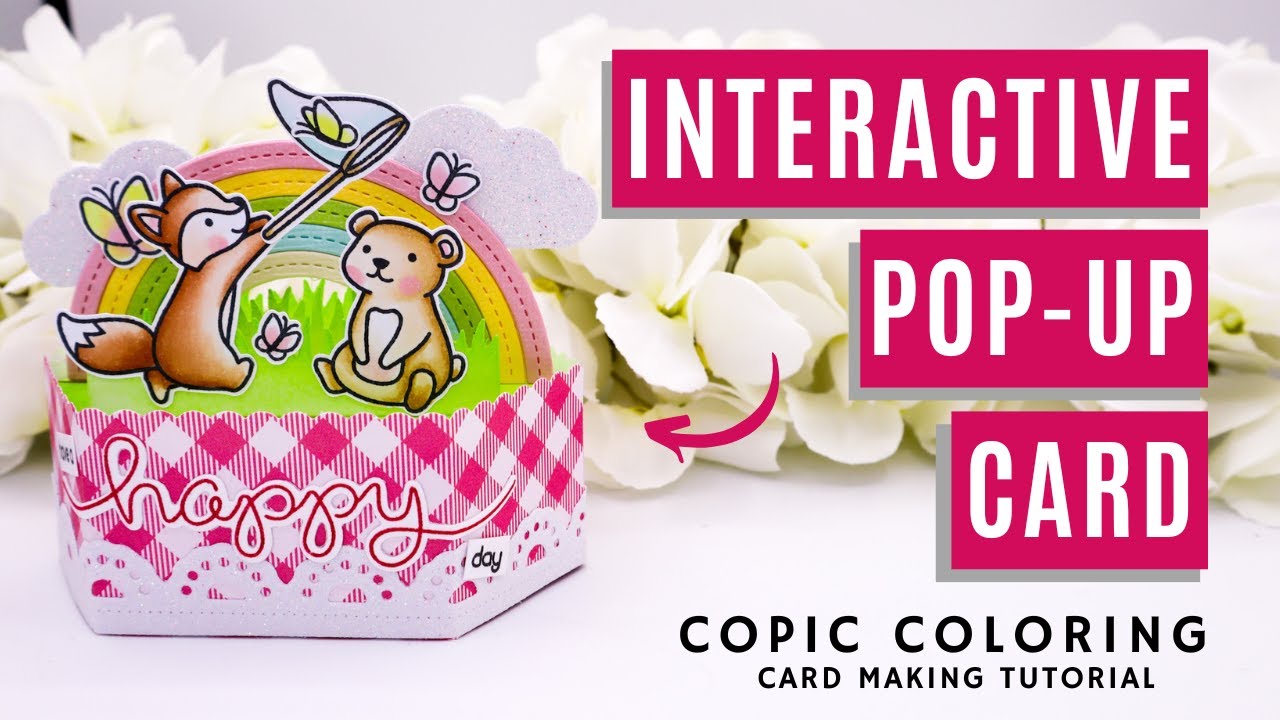 Interactive Rainbow Platform Pop-Up Card with Lawn Fawn