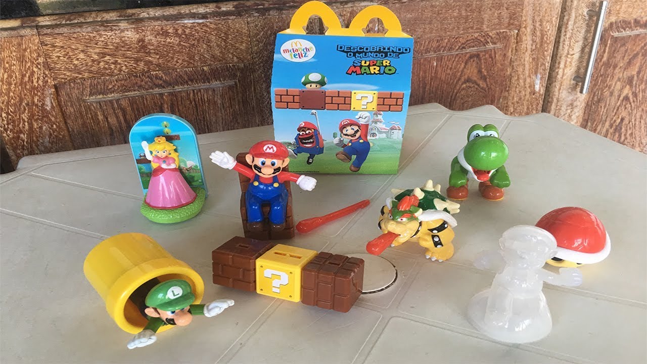 COMPREI TODOS OS BRINQUEDOS DO SUPER MARIO NO MC LANCHE FELIZ E TESTEI!