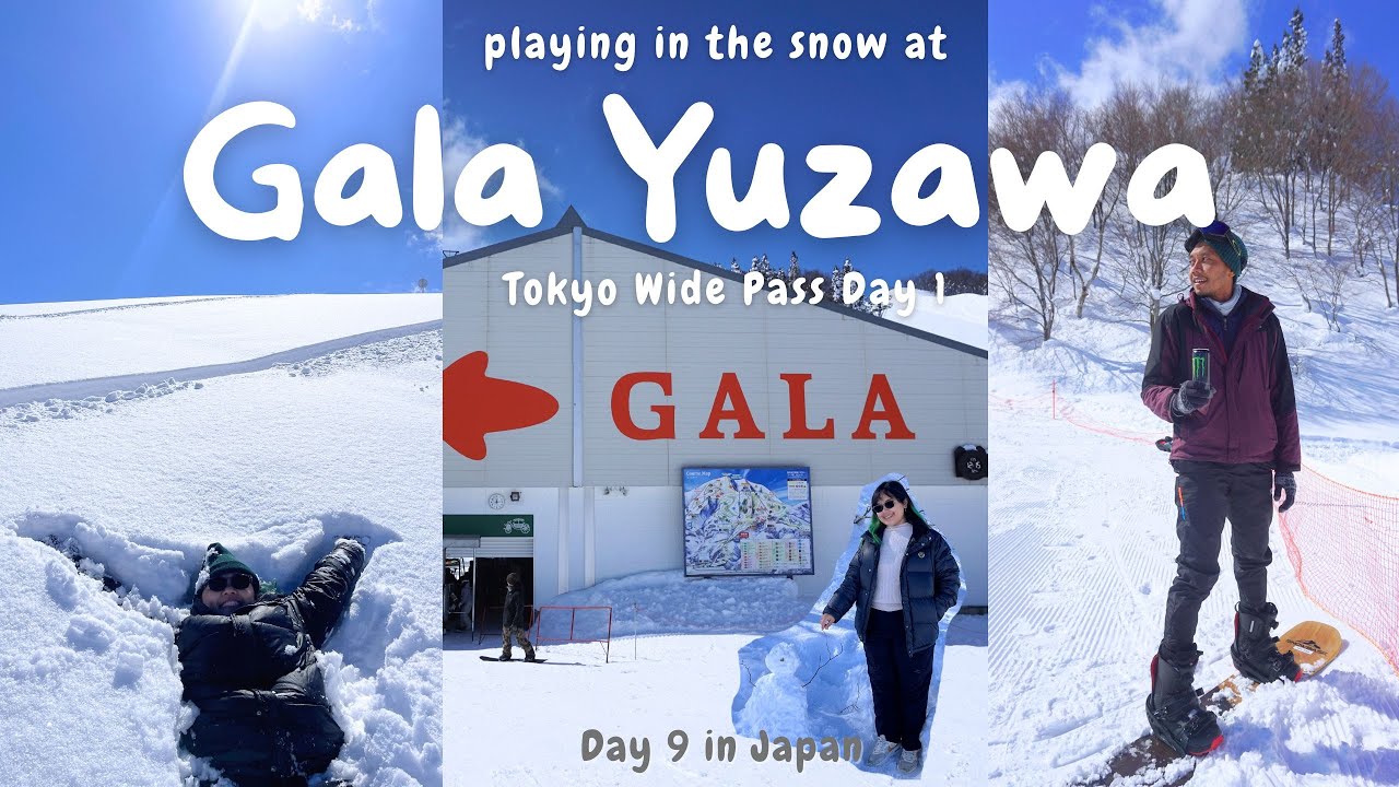 #TOKYOVLOG Snowboarding 🏂🏻 at Gala Yuzawa, Tokyo Wide Pass Day 1 - JAPAN🇯🇵 WINTER TRIP 2025