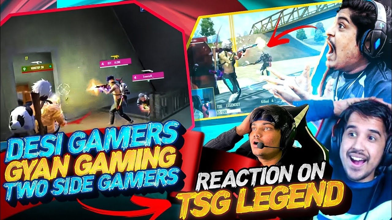 Free Fire Biggest Youtubers Reacting On My Gameplay 😍 || TSG X YOUTUBERS -Garena Free Fire