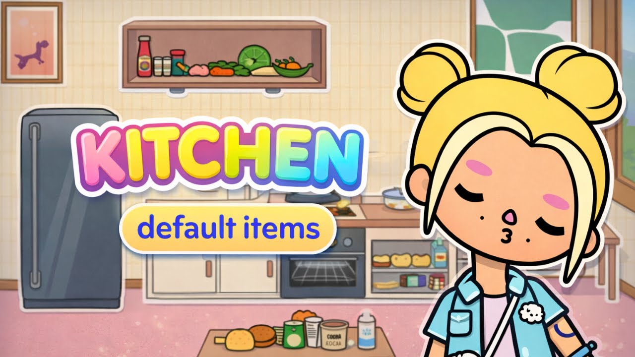 decorating my toca boca house kitchen 🍳 (default items only)