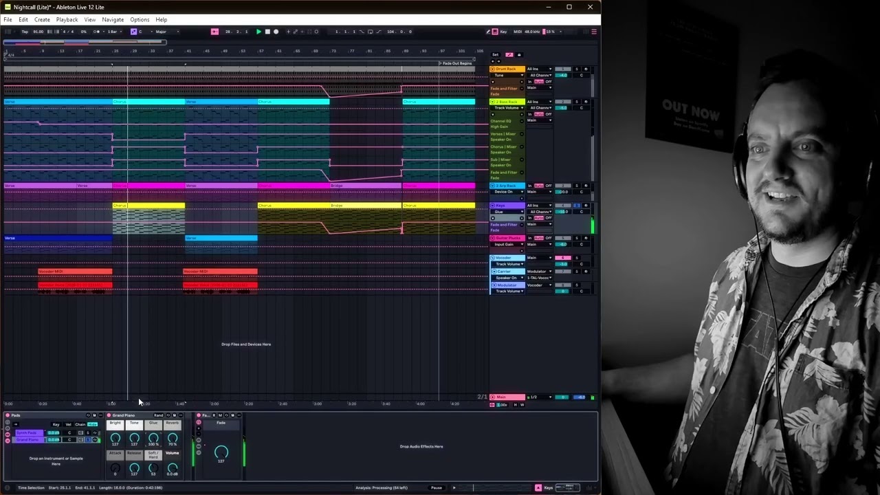 Remaking 'Nightcall' in Ableton Live Lite + Only Free Plugins