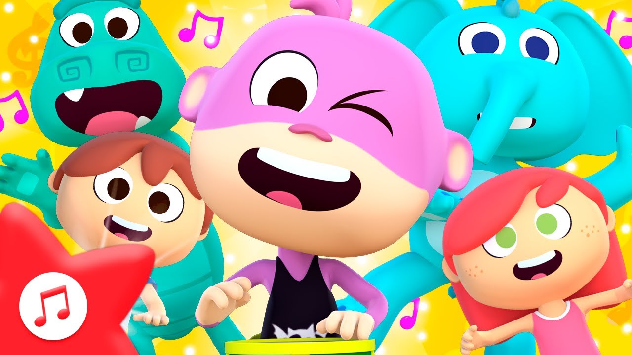 Le singe et son tambour | Une Chanson pour Jouer en Musique | VIDÉOS POUR ENFANTS