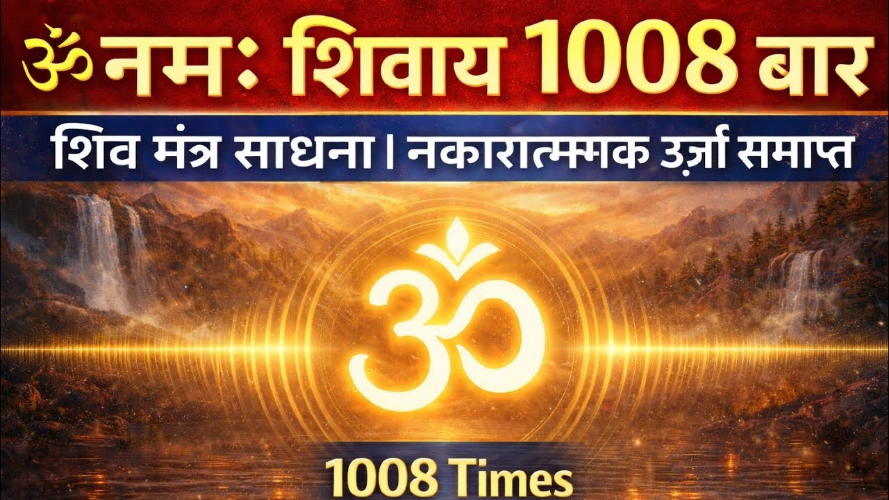 ॐ नमः शिवाय 1008 बार | Om Namah Shivay 1008 Times Chanting | Powerful Shiva Mantra Meditation