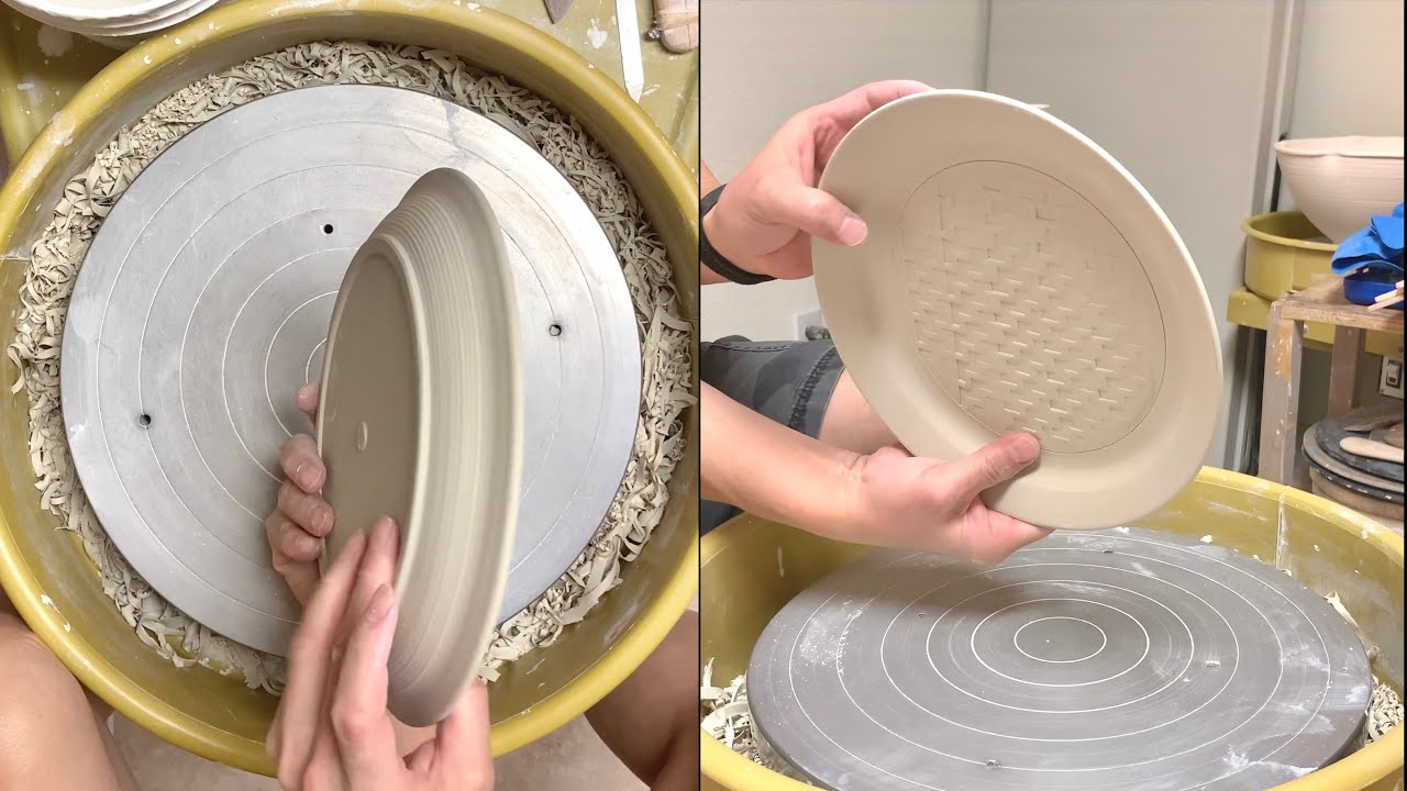 520. Trimming a Slab Plate & a Few Tips to Prevent Warping and S Crack with Hsin-Chuen Lin 林新春 陶板盤修坯