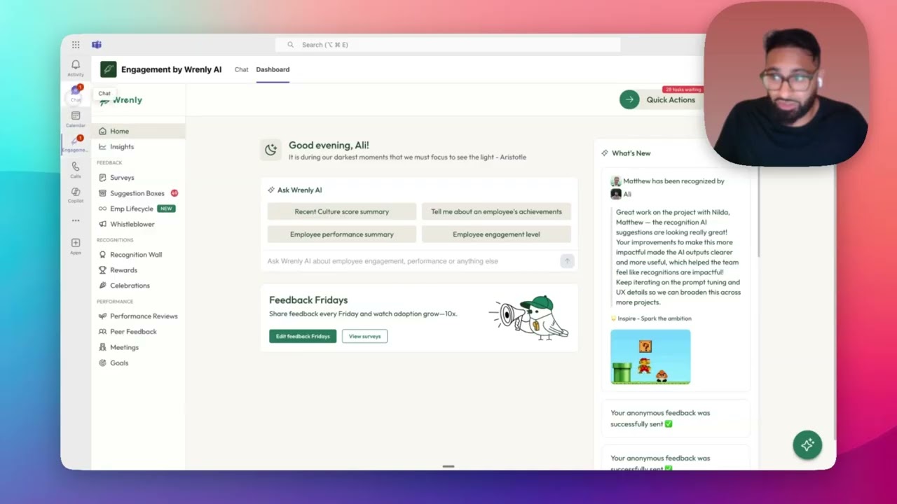 Send Performance Reviews & Surveys in MS Teams