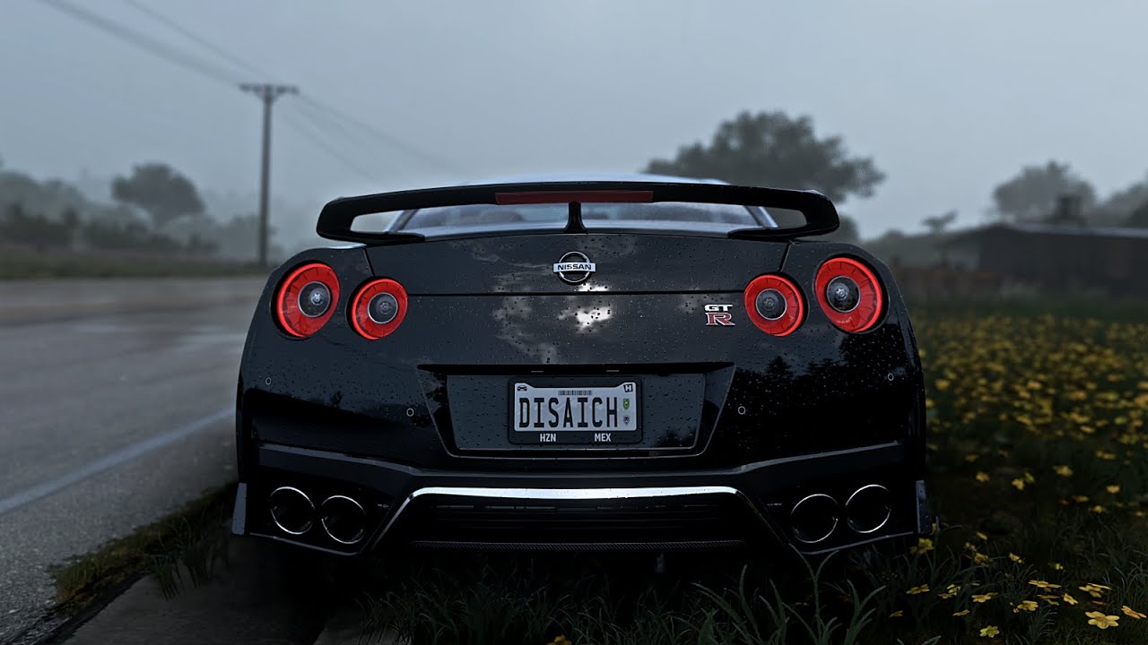 Nej - Paro (slowed) / Nissan GT-R R35 / Rainy driving