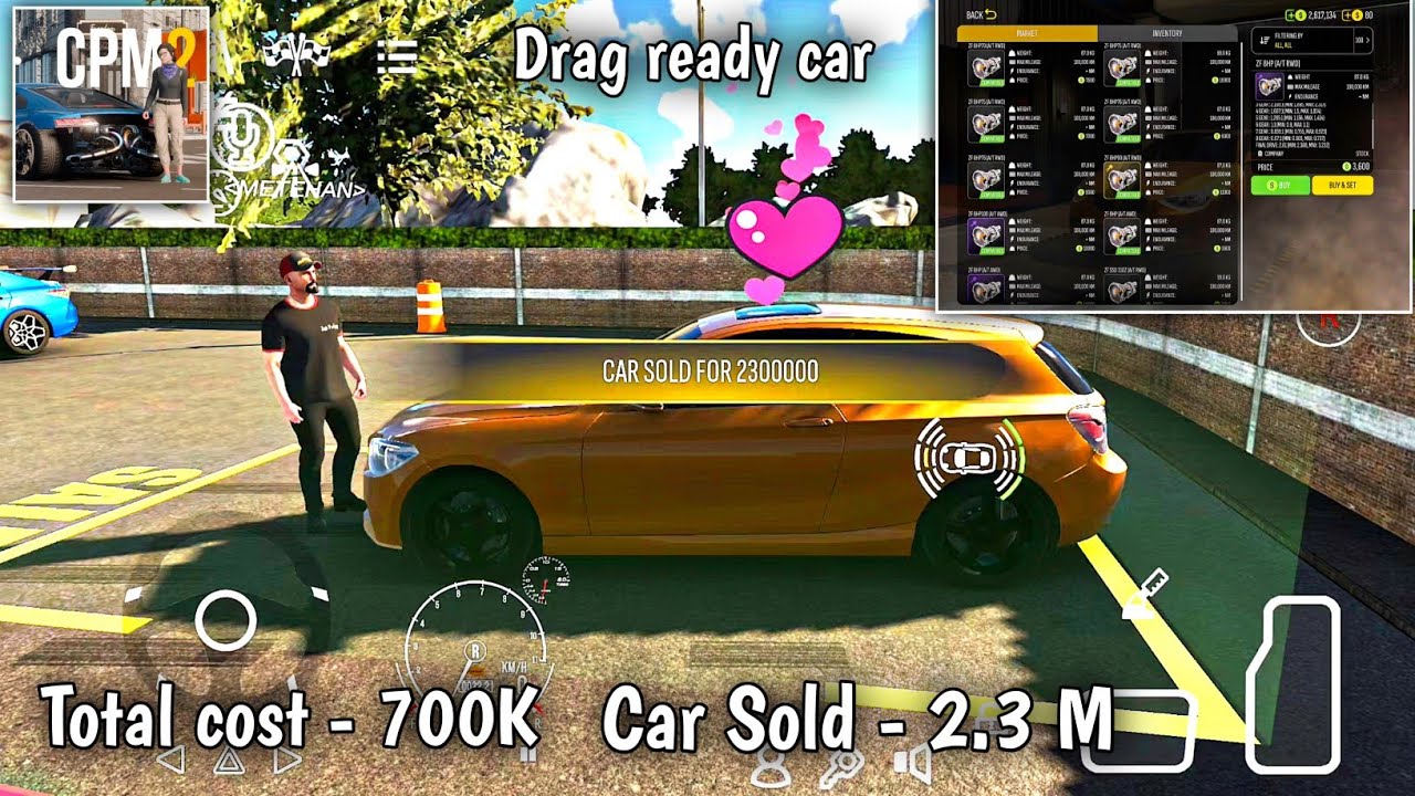 How to earn money fast In Car Parking Multiplayer 2 - Drag Ready Car sold for 2.3 Million dollars 