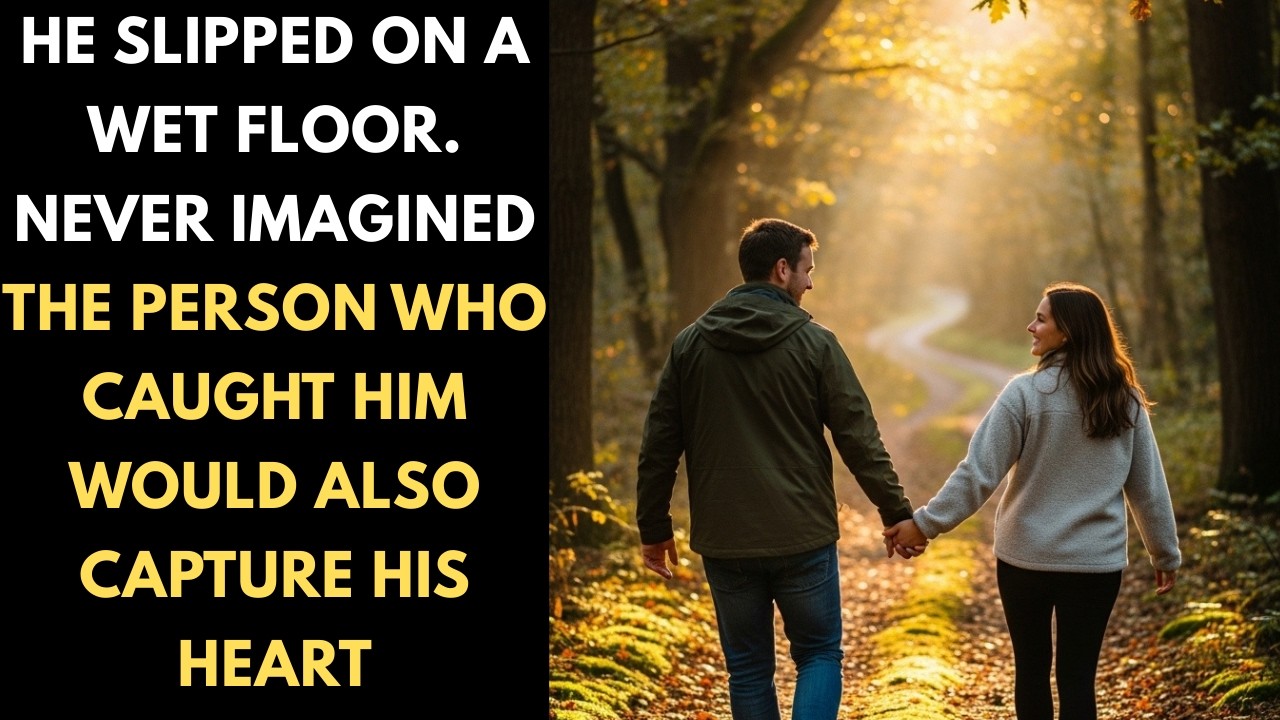 He Slipped On A Wet Floor. Never Imagined The Person Who Caught Him Would Also Capture His Heart.