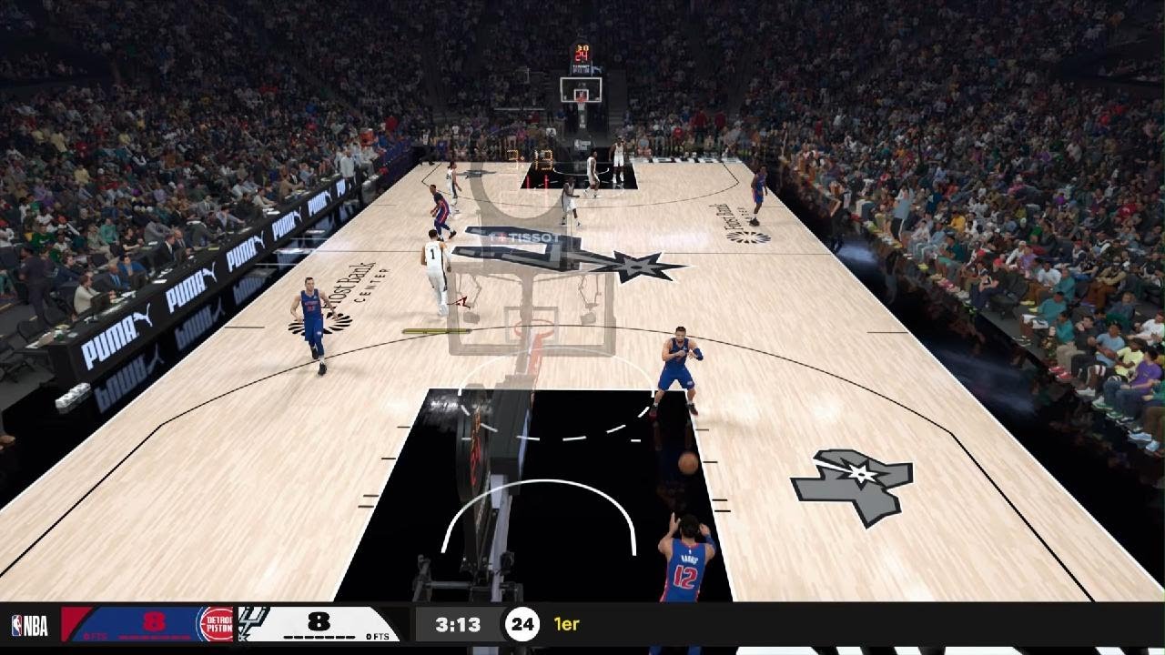 Spurs vs piston _ PS5 match interrompu dès le deuxième quard