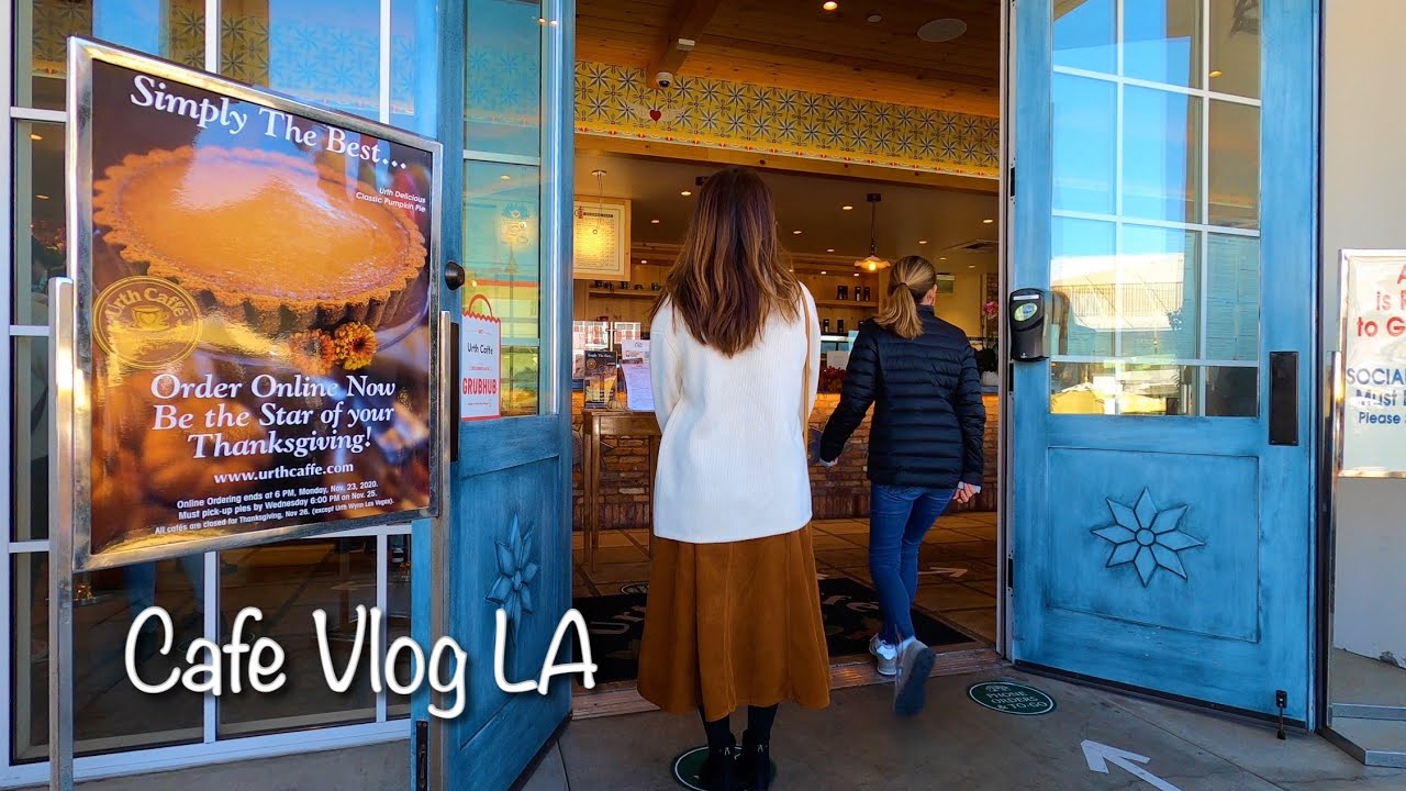 【ロサンゼルスカフェ巡りVlog】Urth Cafféのテラスでオシャレにお茶するのも大変/Driving Hawthorne Urth Caffé Los Angeles California