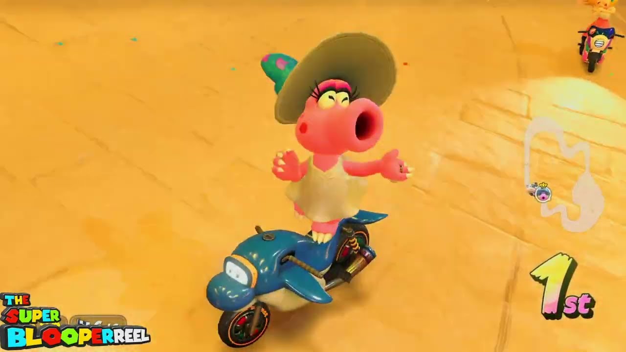 If you're going to throw a blue shell all up in my tailpipe, warn me first! - Mario Kart World