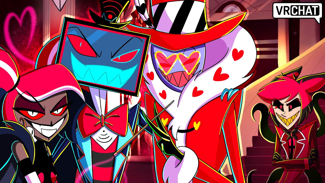 The VEES TAKE OVER the Hazbin Hotel in VRChat