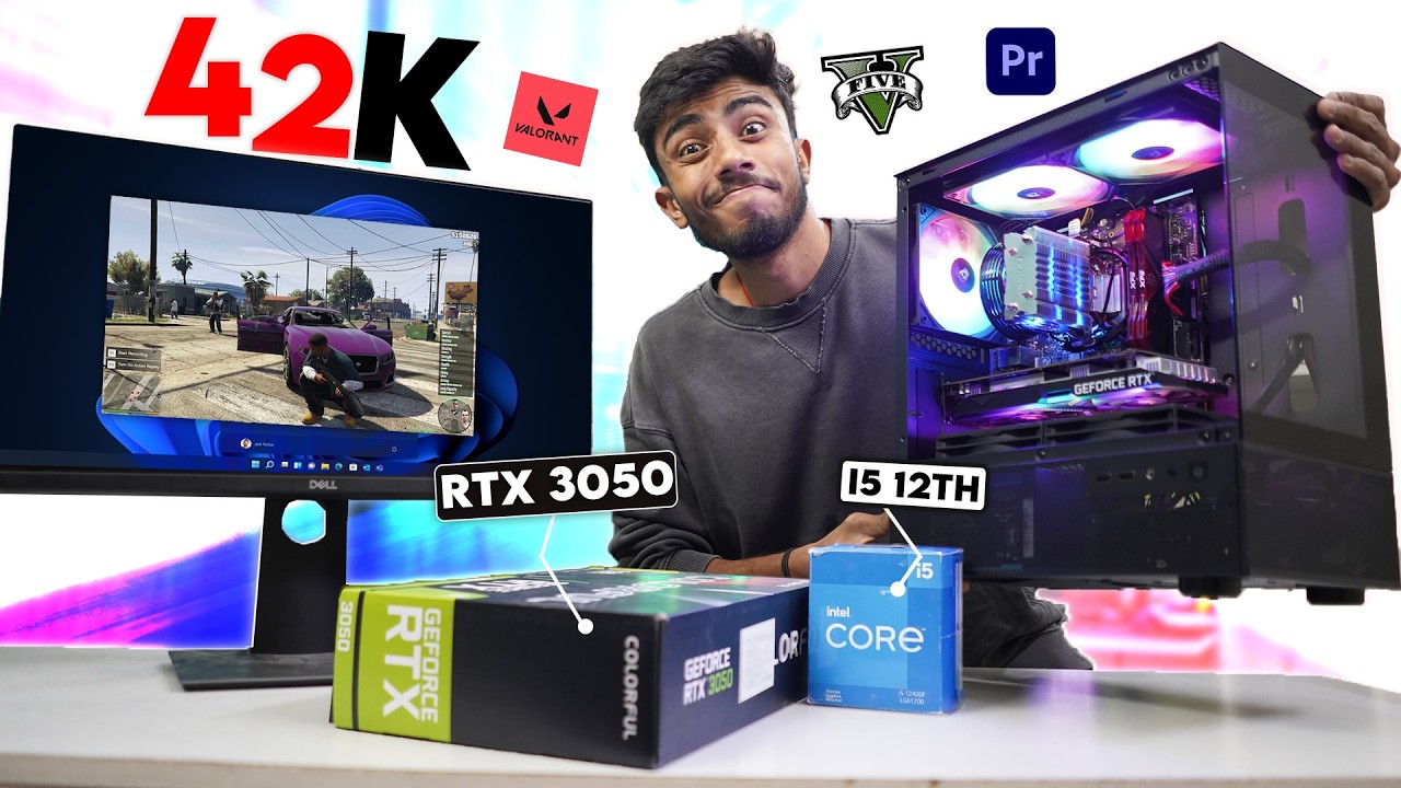 45,000/- Rs Best 4K Gaming PC Build🔥 With RTX 🪛  Hard Gaming Test i5 12th + RTX 3050 Antec