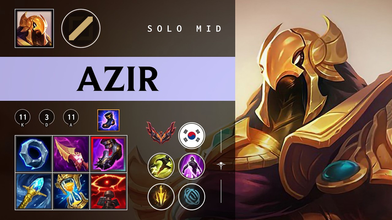 Azir Mid vs Aurelion Sol - KR Grandmaster Patch 26.05
