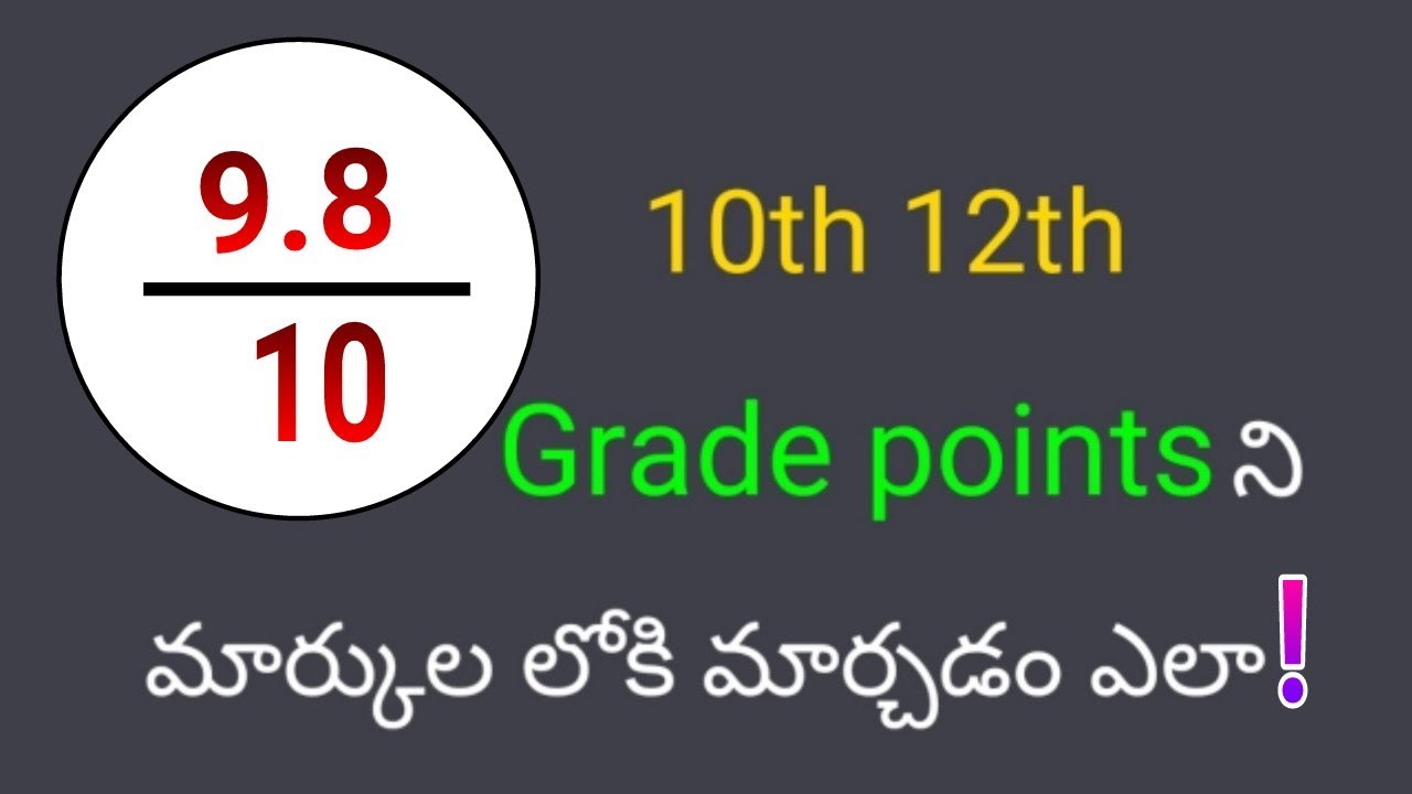 How to grade points convert into marks