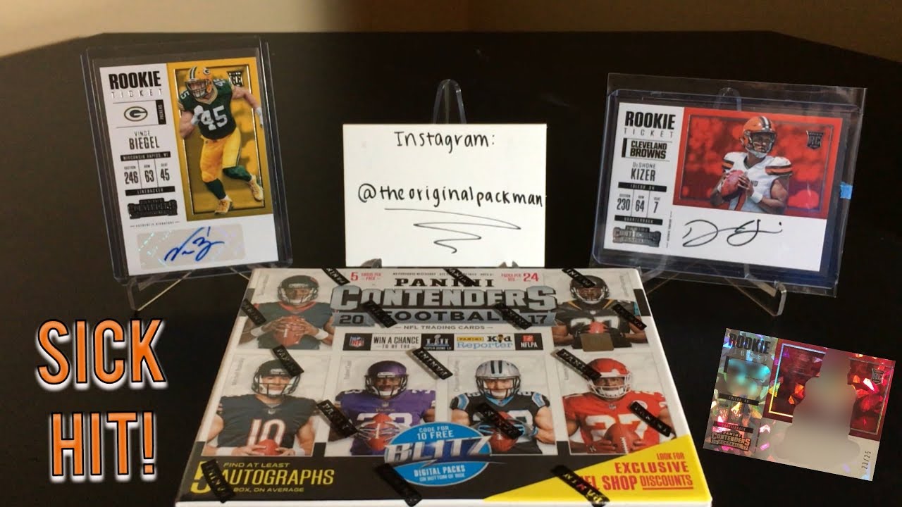 2017 Panini Contenders Football Hobby Box Break - SICK CRACKED ICE ROOKIE AUTO!