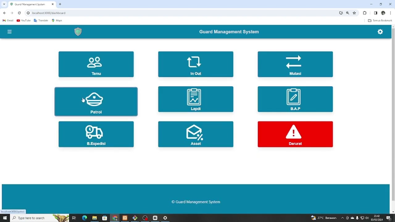 tutorial video penggunaan aplikasi guard management system berbasis website