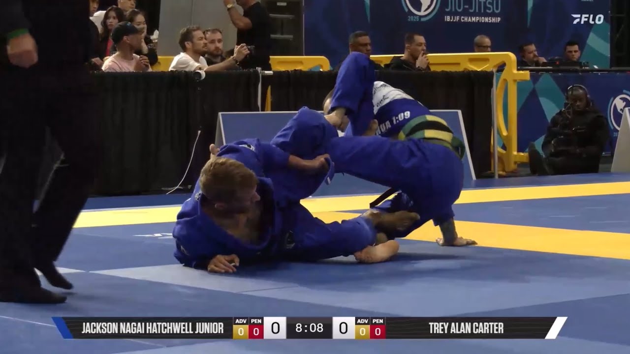 Trey Alan Carter vs Jackson Nagai with Flo Commentary. IBJJF PANs 2025 adult light weight