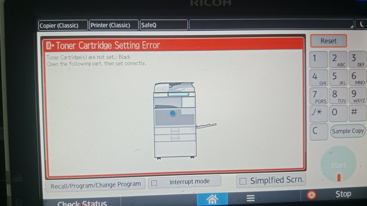 Ricoh MP 2555  Add Toner & Clear Memory: Problem Solved ✅