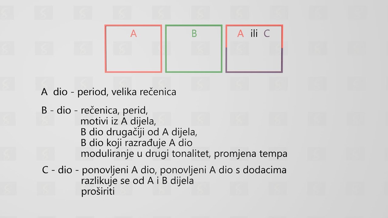 Glazbeni oblici - Trodijelna pjesma