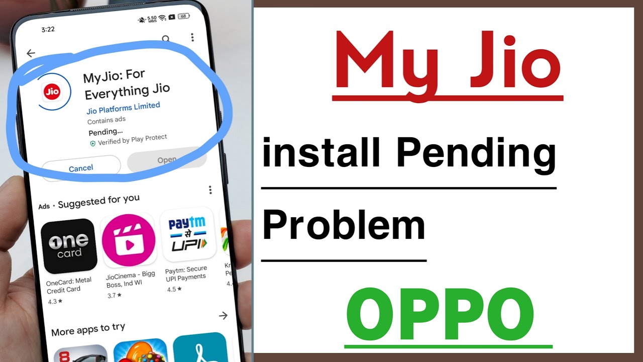 My Jio install Pending Problem Solve in OPPO