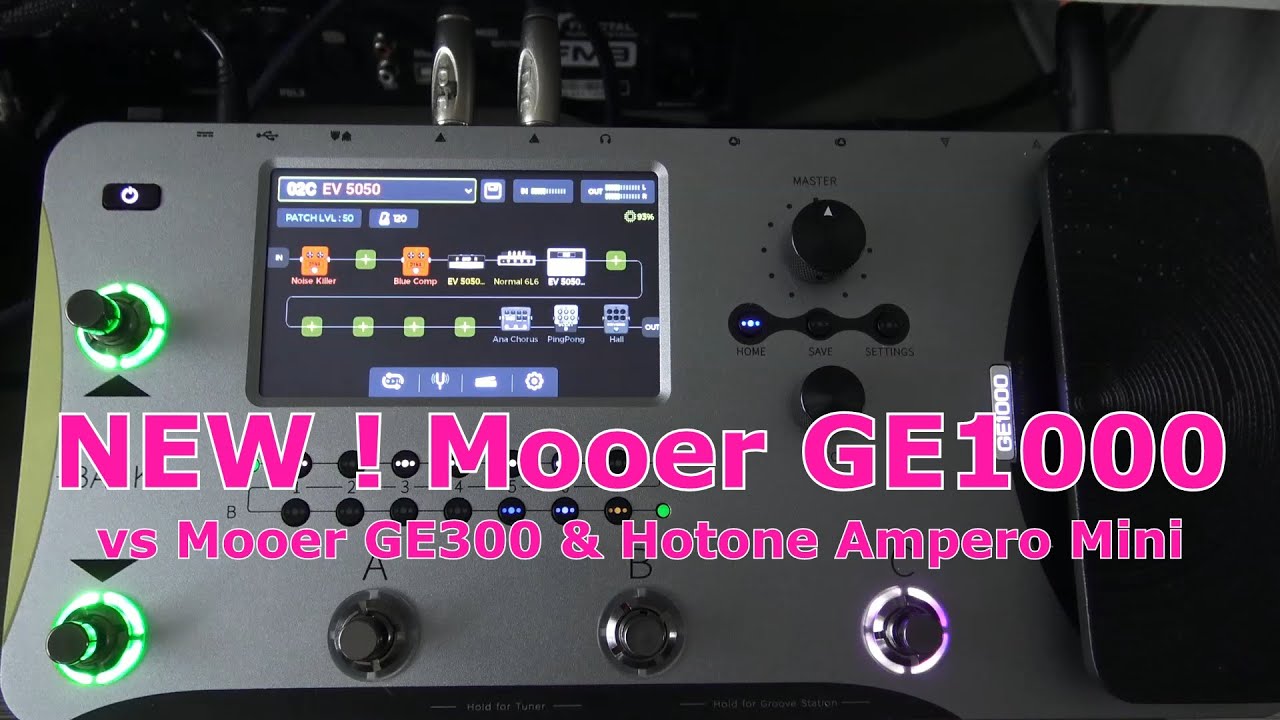 Mooer GE1000 first demo (+Mooer GE300 & Ampero Mini)