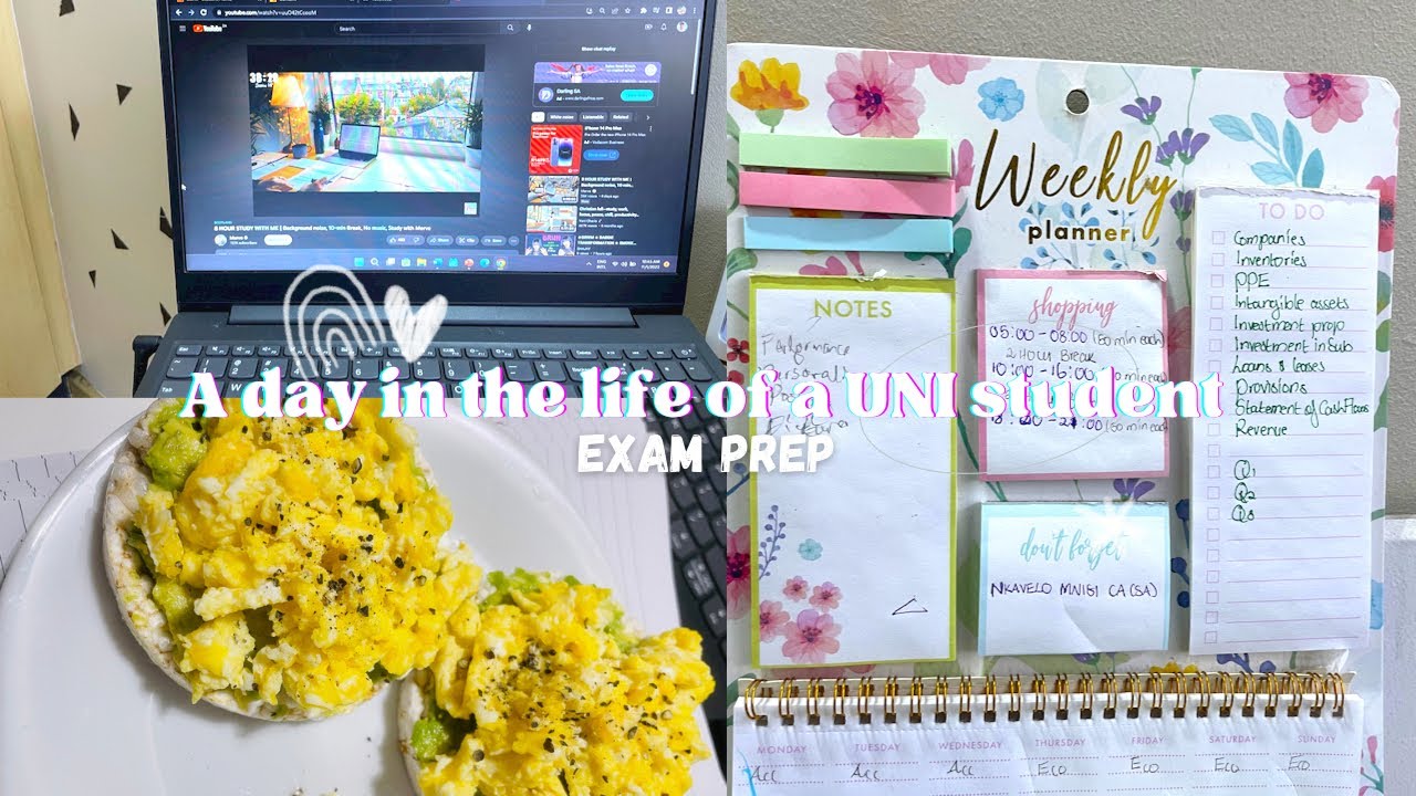 A DAY IN THE LIFE OF AN ACCOUNTING STUDENT AT UJ| My Exam study method|| South African YouTuber