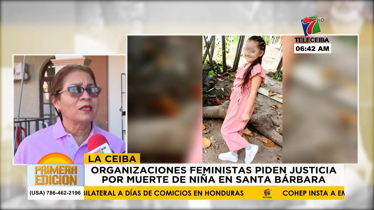 Organizaciones feministas piden justicia por muerte de niña en Santa Bárbara.