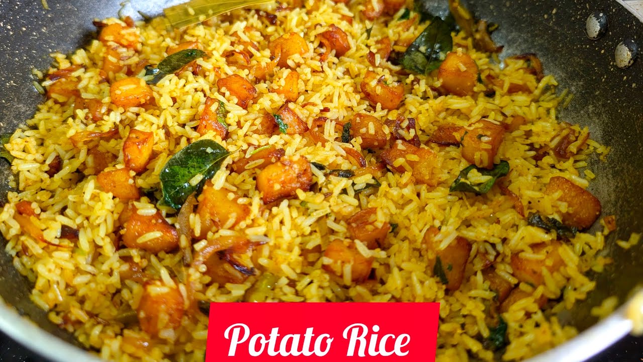ఆలుగడ్డ ఫ్రైడ్ రైస్|| Potato fried Rice recipe in Telugu|| Lunch Box లోకి tasty ఆలు రైస్ 