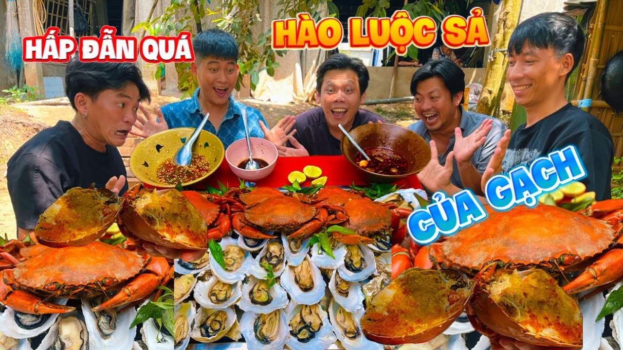 Làm nguyên măm hào luộc sả cùng với cua siêu gạch ngon béo quá đã | HoàiPhong TV