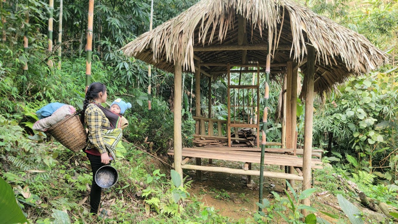 16-Year-Old Single Mother Finds Abandoned House in the Deep Woods, Cleans Up and Stays