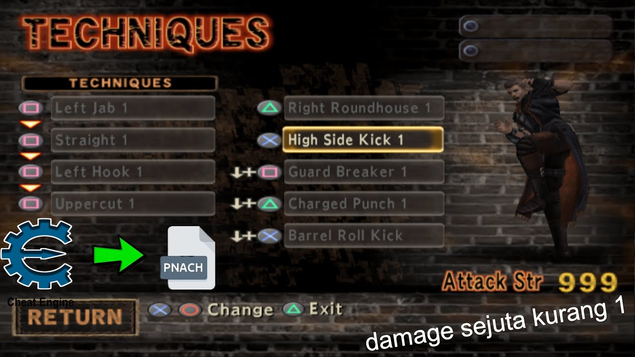 Bikin Cheat Damage 999999 God Hand ps2 pake cheat engine
