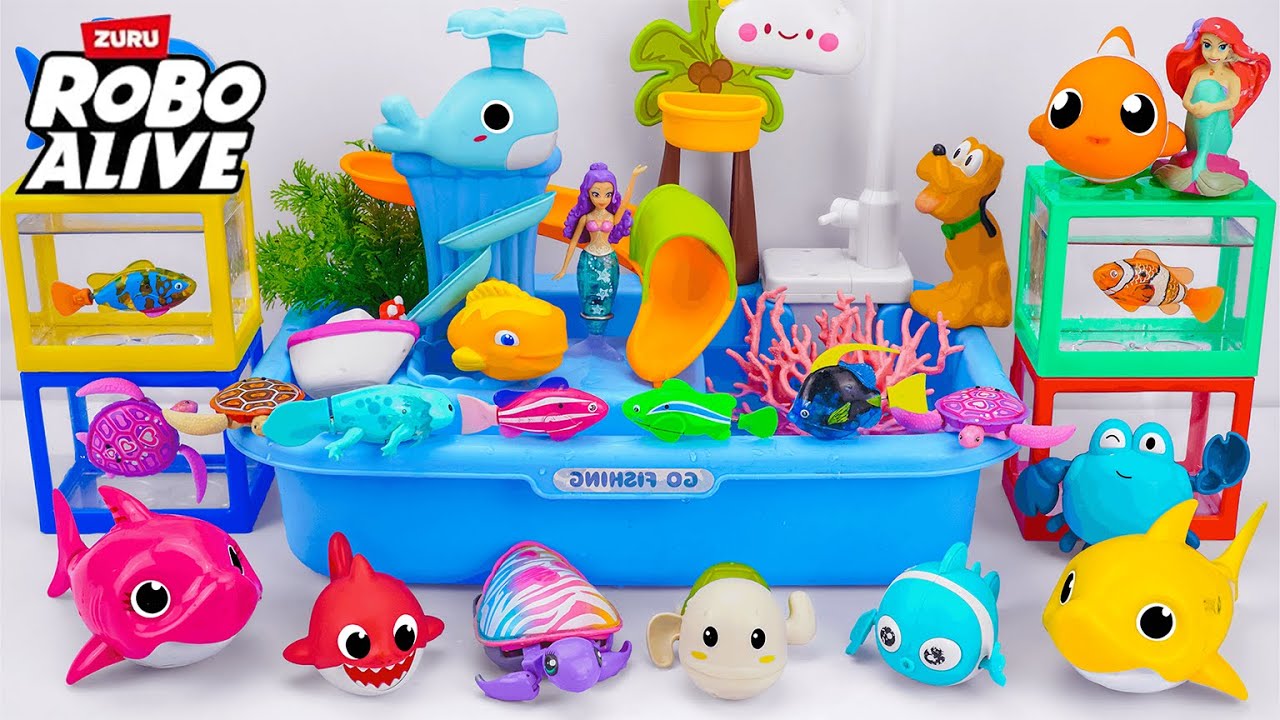 Ultimate Unboxing Zuru Robo Swimming Pool With Axolotl, Turtle and Fish 🐊 Review Toy